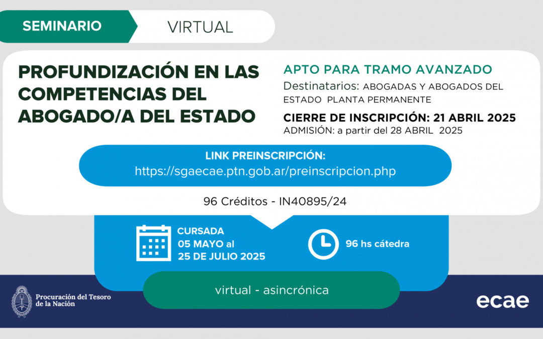 Seminario online para Abogados del Estado: Impulsa tu carrera al Tramo Avanzado