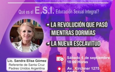 Charla contra la ideología de género en la educación: Santa Cruz dice basta